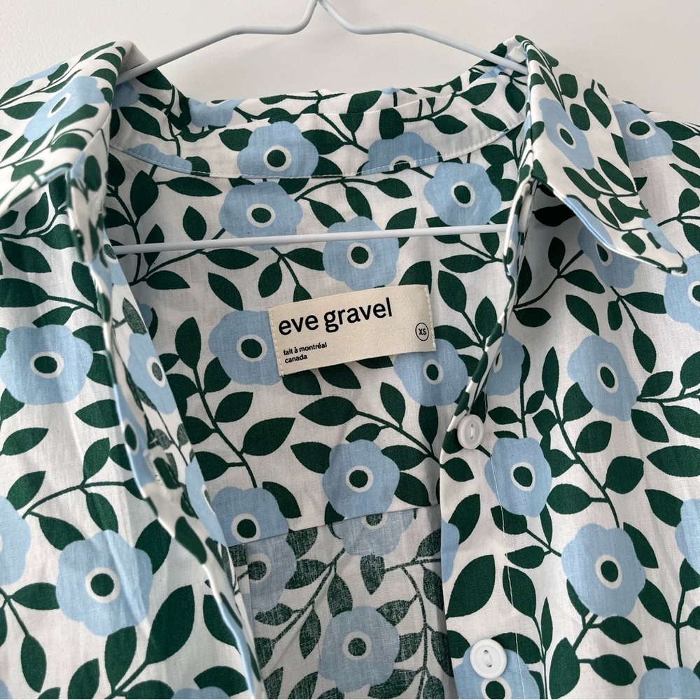 SOLD NEW❣️EVE GRAVEL ISIS SHIRT IN FLEURS BLEU - Picture 9 of 12